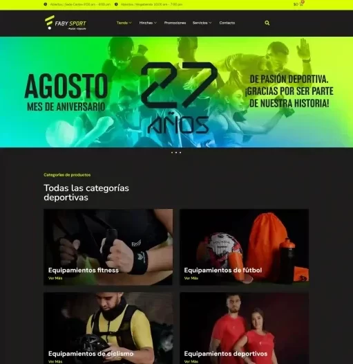 Portafolio Leshlie Bideau Sitio Web Deportivo